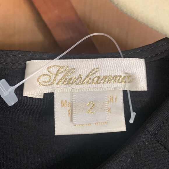 Shoshanna Ralph stretch crepe 3/4 sleeve runched midi dress - Picture 5 of 11